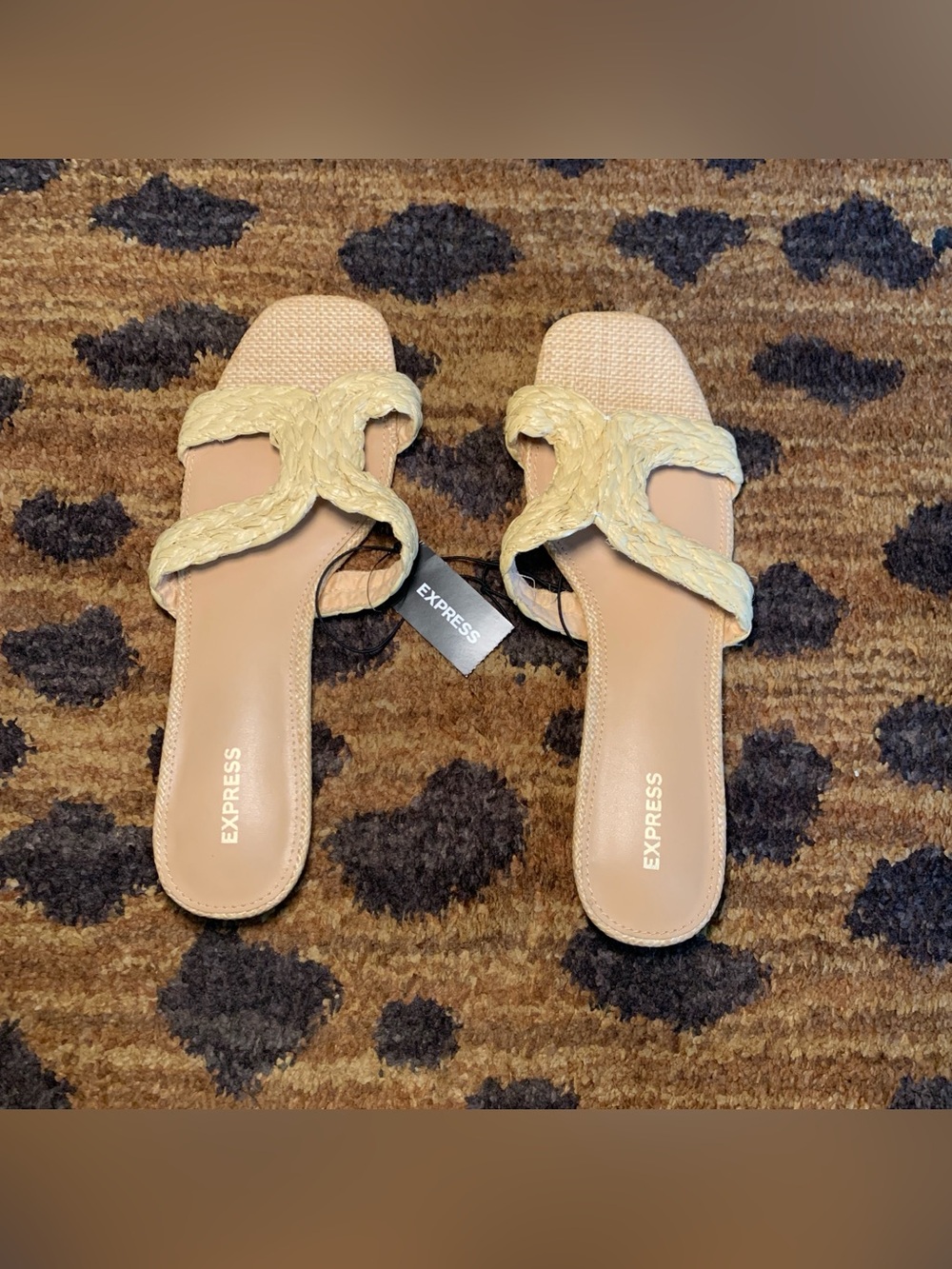 Express Women's Tan Braided Sandals